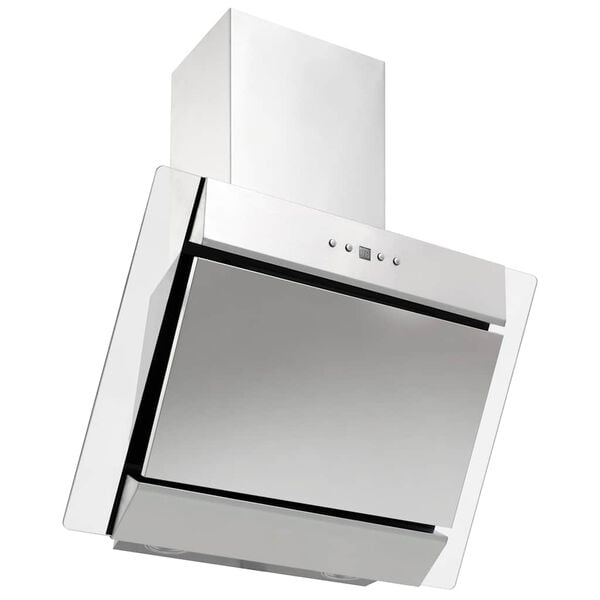 vidaXL Vegghengt kj&oslash;kkenvifte 60 cm rustfritt st&aring;l og herdet glass