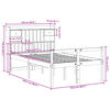 vidaXL Seng med bokhylle uten madrass voksbrun 120x200 cm heltre furu
