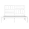 vidaXL Sengeramme hvit heltre furu 140x190 cm