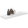 vidaXL Flytende vegghylle h&oslash;yglans hvit 80x23,5x3,8 cm MDF