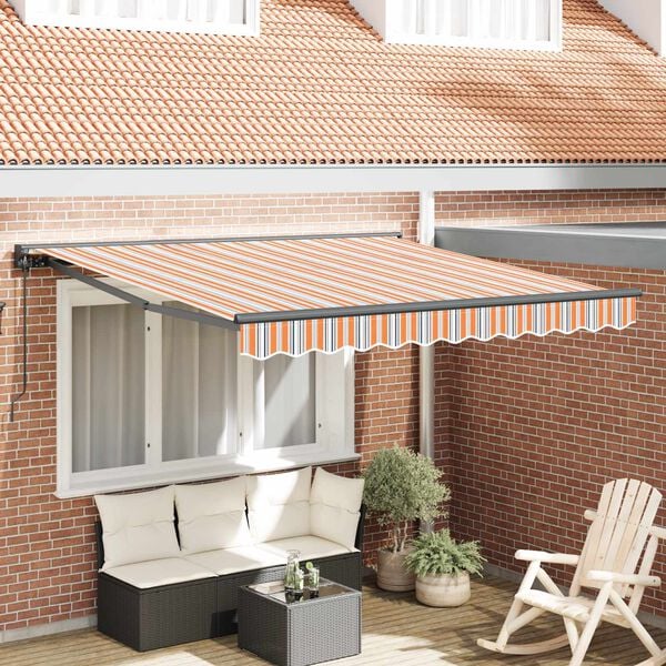 vidaXL Innvendbar Markise Bl&aring; og Oransje 300 x 250 cm