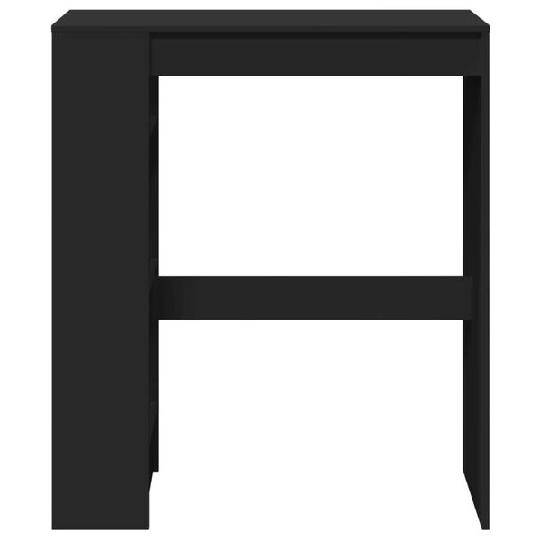 vidaXL Barbord med stativer svart 90x40x103,5 cm konstruert tre