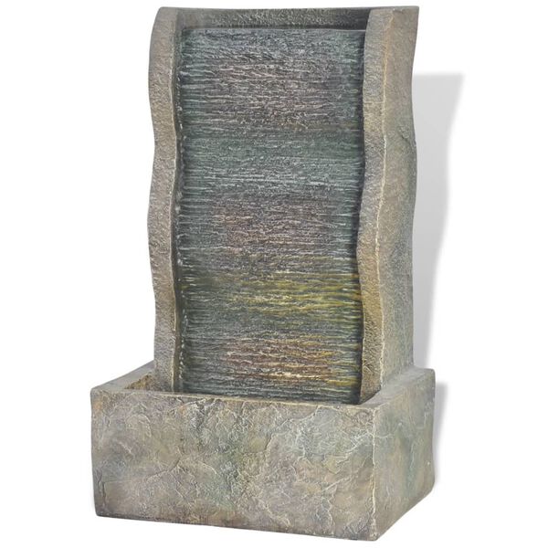 vidaXL Innend&oslash;rs Fontene med LED lys Polyresin