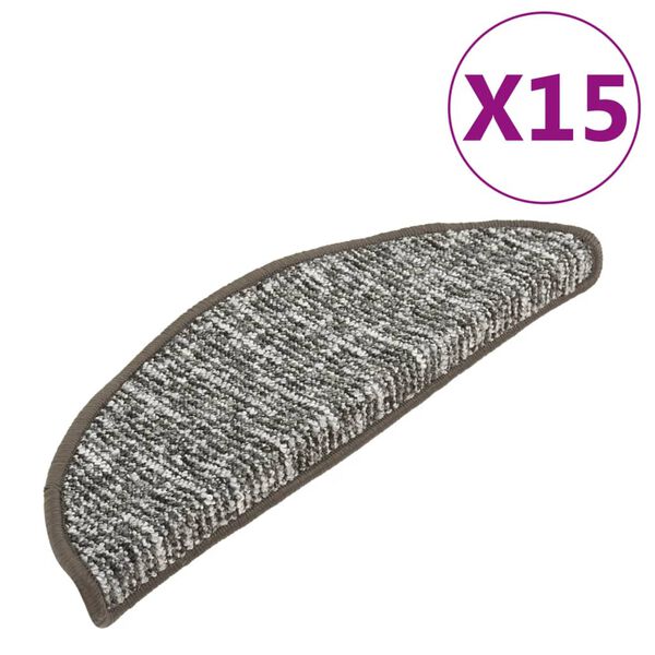 vidaXL Trappetrinnstepper 15 stk antrasitt 65x21x4 cm