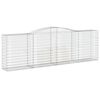 vidaXL Gabionkurv buet 400x50x120/140 cm galvanisert jern