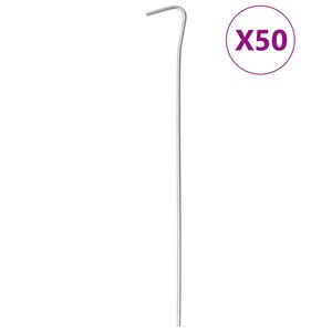 vidaXL Teltplugger 50 stk 23 cm &Oslash;3 mm galvanisert st&aring;l