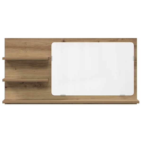 vidaXL Baderomshylle med speil artisan eik 90x11x45 cm konstruert tre