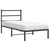 vidaXL Sengeramme i metall med hodegavl svart 90x190 cm