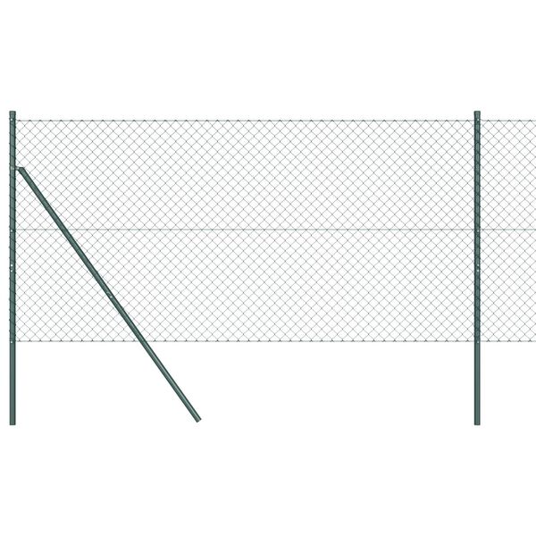 vidaXL Gjerdep&aring;le gr&oslash;nn 25 x 1 m (40 x 40 mm maske) St&aring;l og PVC