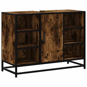 vidaXL Servantskap r&oslash;kt eik 80x33x60 cm konstruert tre