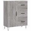 vidaXL Skjenk gr&aring; sonoma 69,5x34x90 cm konstruert tre