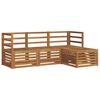 vidaXL Sofasett 4 pcs Naturlig Solid akasietre
