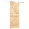vidaXL Skyved&oslash;r Naturlig og Hvit 80 x 210 cm Heltre furu