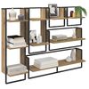 vidaXL Vegghyllesett 6 pcs Artisan Eik 100 x 25 x 30 cm Konstruert tre
