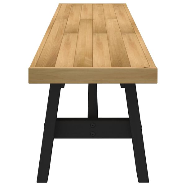 vidaXL Spisebenk NOAIN A-formede ben 180x40x45 cm heltre furu