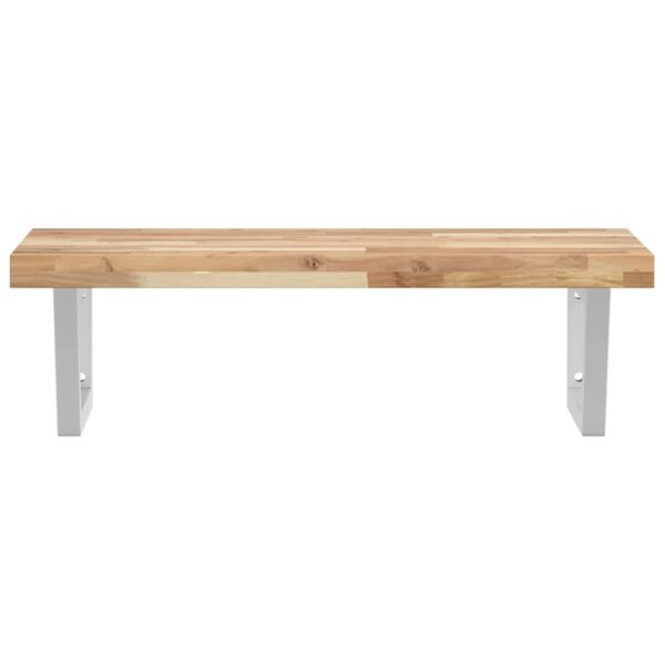 vidaXL Servanthylle veggmontert st&aring;l og heltre akasie