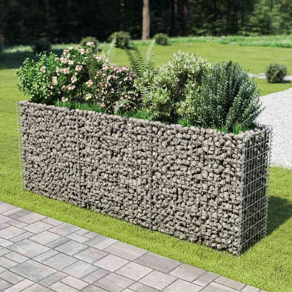 vidaXL Gabion høybed galvanisert stål 270x50x100 cm