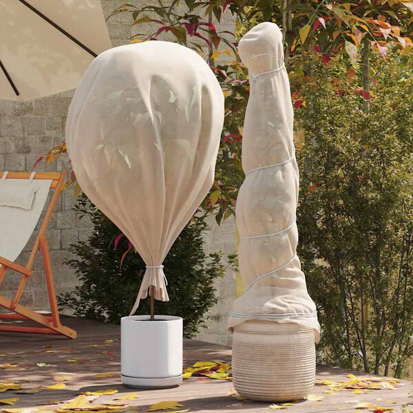 vidaXL Frostbeskyttelse Plante Fleece Beige 100 x 3,2 m Uvevd Stoff