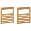 vidaXL Armlene Modul 2 pcs Hvit 59 x 6 x 61 cm Solid akasietre