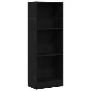 vidaXL Bokhylle svart eik 40x24x109 cm konstruert tre