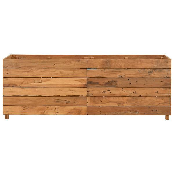 vidaXL Høybed 150x40x55 cm resirkulert teak og stål