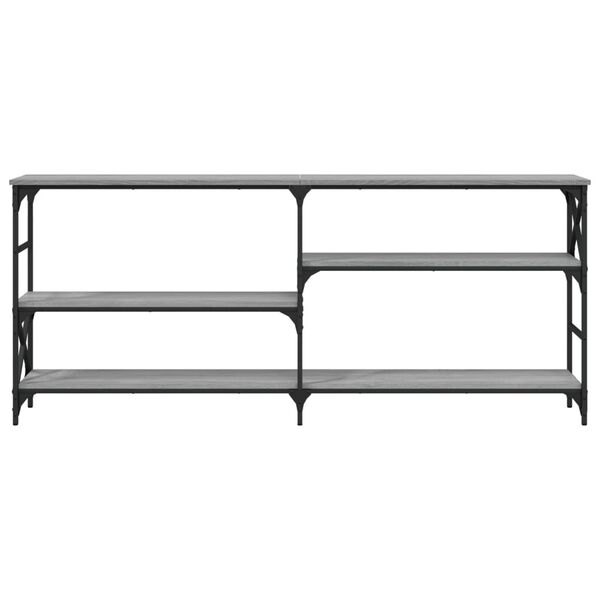 vidaXL Konsollbord gr&aring; sonoma 180x29x76,5 cm konstruert tre