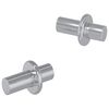 vidaXL Hylla Peg 2 stk. s&oslash;lv 8,6 x 8,6 x 14,6 mm St&aring;l