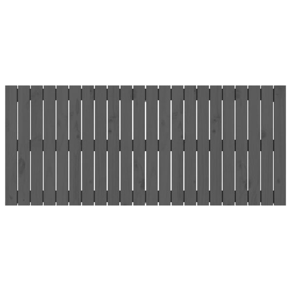 vidaXL Veggmontert hodegavl gr&aring; 140x3x60 cm heltre furu