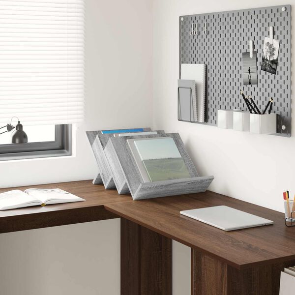 vidaXL Magasinreol Gr&aring; Sonoma 53 x 40 x 28.5 cm Konstruert tre