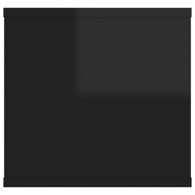 vidaXL Vegghylle høyglans svart 102x30x29 cm sponplate