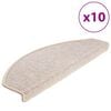 vidaXL Trappematter 10 stk 65x24x4 cm taupe halvrund store