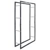 vidaXL Vedstativ svart 80x25x150 cm st&aring;l
