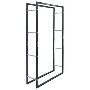 vidaXL Vedstativ svart 80x25x150 cm st&aring;l