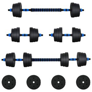 vidaXL 2-i-1 Manualsett 30kg Svart og Bl&aring; Sement og jernsand