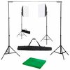 vidaXL Fotostudiosett med softbokslys og bakgrunn