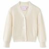vidaXL Cardigan for barn strikket sn&oslash; hvit 104