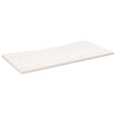 vidaXL Skrivebord hvit 100x50x2,5 cm heltre furu