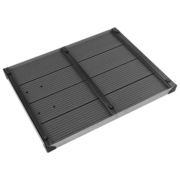 vidaXL Utend&oslash;rs dusjbrett WPC rustfritt st&aring;l 80x62 cm gr&aring;