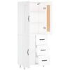 vidaXL Highboard hvit 69,5x34x180 cm konstruert tre