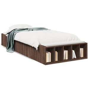 vidaXL Sengeramme brun eik 90x190 cm konstruert tre