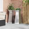 vidaXL Søyleplanter 2 pcs sølv 40 x 40 x 100 cm