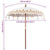 vidaXL Balinesisk Parasol Krem 215 x 215 x 260 cm