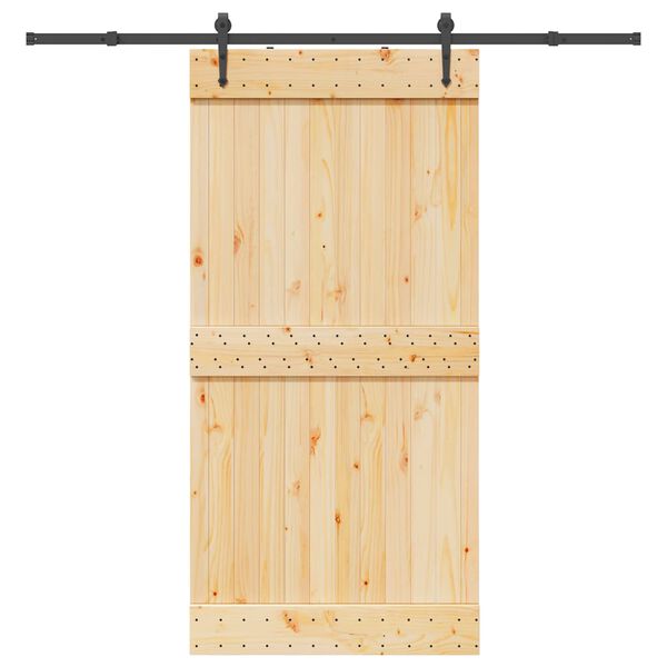 vidaXL Skyved&oslash;r med monteringstilbeh&oslash;r 100x210 cm heltre furu