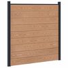 vidaXL Gjerdesett 180 x 186 cm WPC og Aluminium Brun