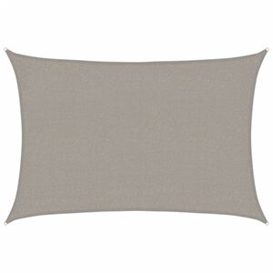 vidaXL Solseil 160 g/m&sup2; rektangul&aelig;r lysegr&aring; 2x3 m HDPE