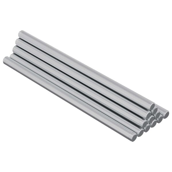 vidaXL Gjenget Stang 12 pcs s&oslash;lv M6 x 120 mm Metall