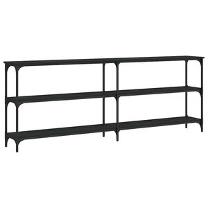 vidaXL Konsollbord svart 200x29x75 cm konstruert tre