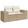vidaXL Hagesofaer med puter 9 deler beige polyrotting akasie