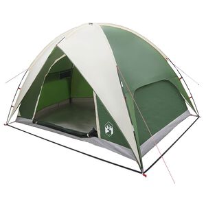 vidaXL Camping Telt med Regntrekk Vanntett Kuppel Gr&oslash;nn 4 personer