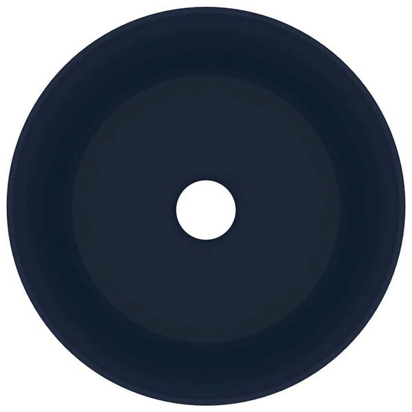 vidaXL Luksuri&oslash;s servant rund matt m&oslash;rkebl&aring; 40x15 cm keramisk